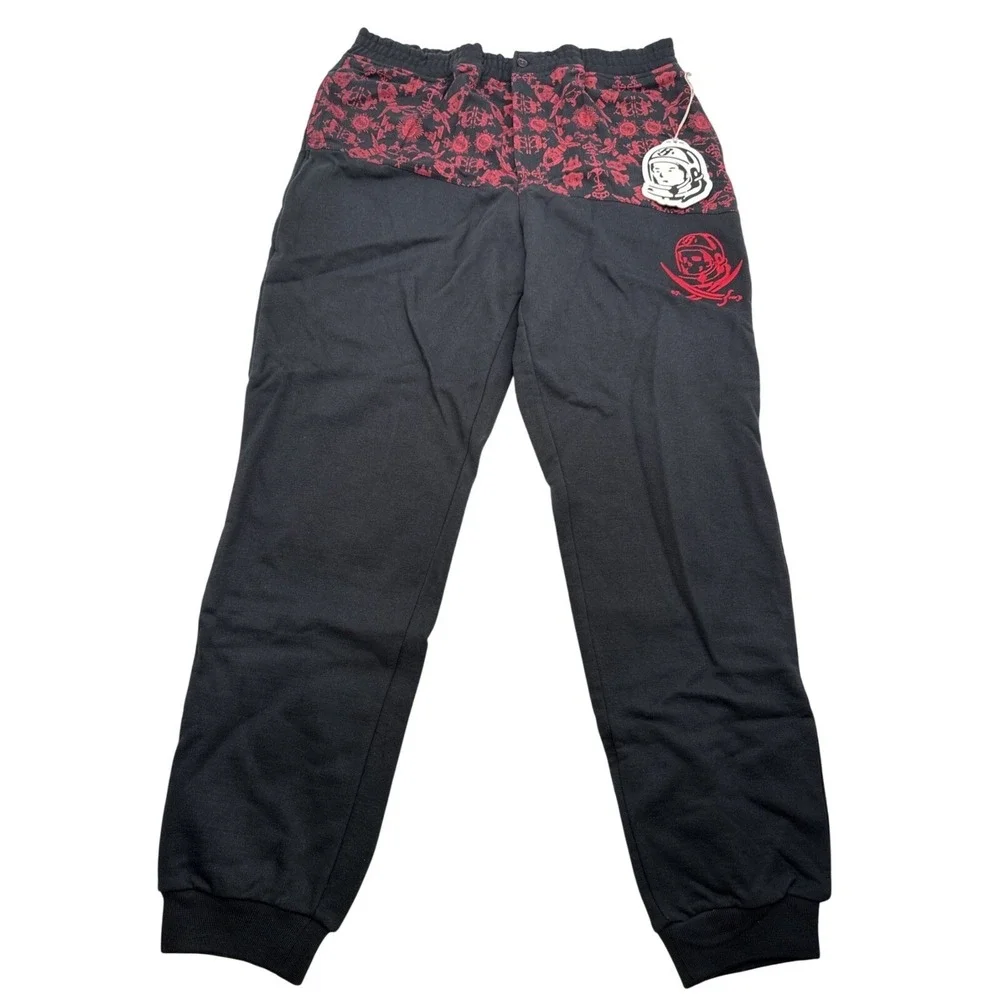 Billionaire Boys Club BBC Black Red All-Over Print Jogger Sweatpants XL NEW
